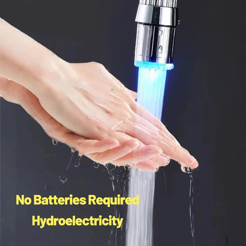 DecorBites™ LED Water Faucet Aerator: Temperature Changing Light, Water Saving Kitchen Bathroom Accessory