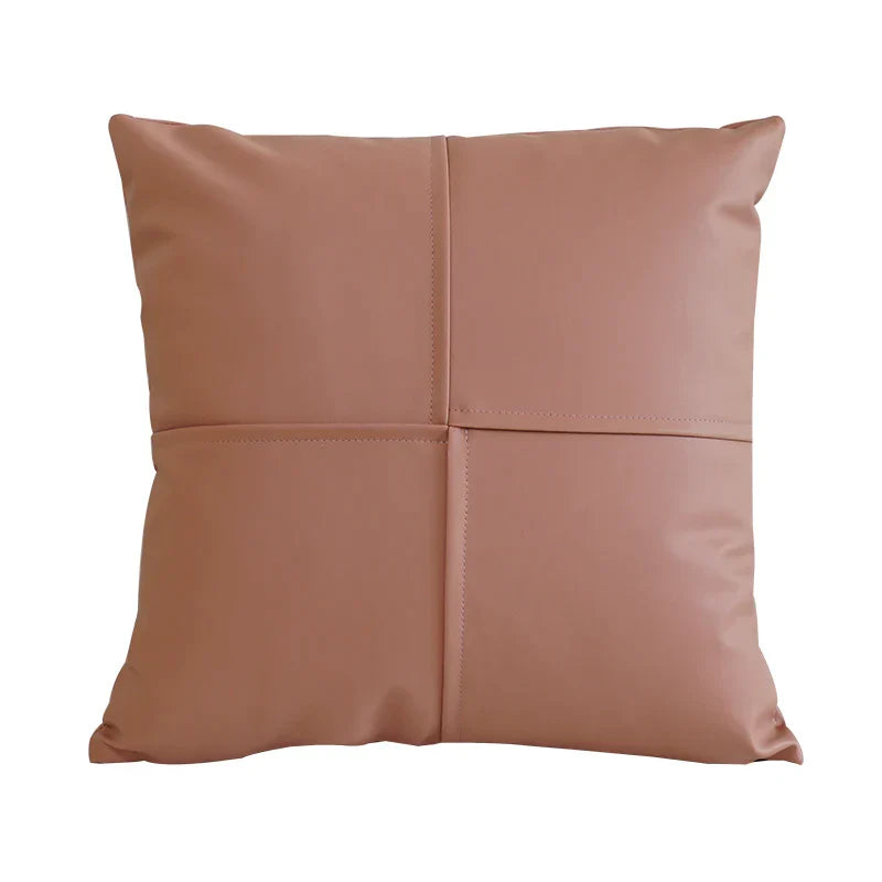DecorBites™ Ivory Leather Pillow Cover 45x45cm for Home Decoration