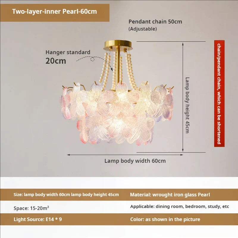 Crystal Leafless Chandelier