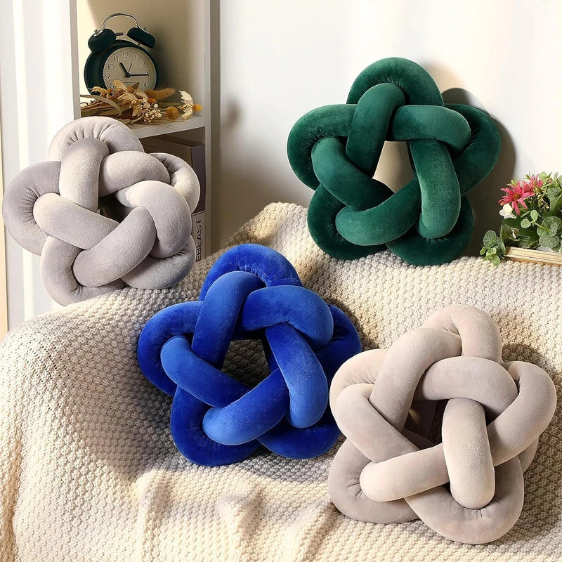 Blue Knot Ball Pillows