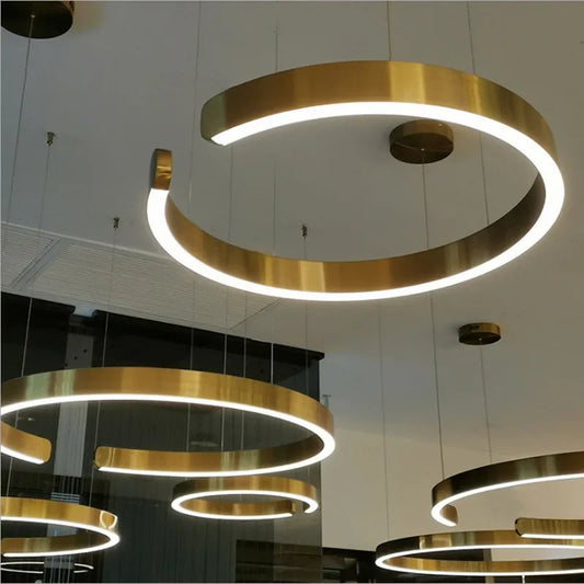 LED Chandelier Modern Round Hanging Lamp