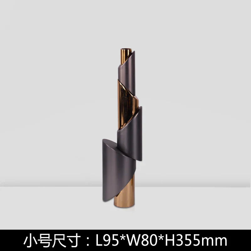 DecorBites™ Geometric Helical Pipe Candle Holder for Home Decor and Centerpieces