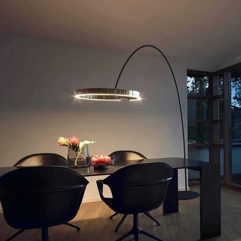 Copper Black LED Floor Lamp