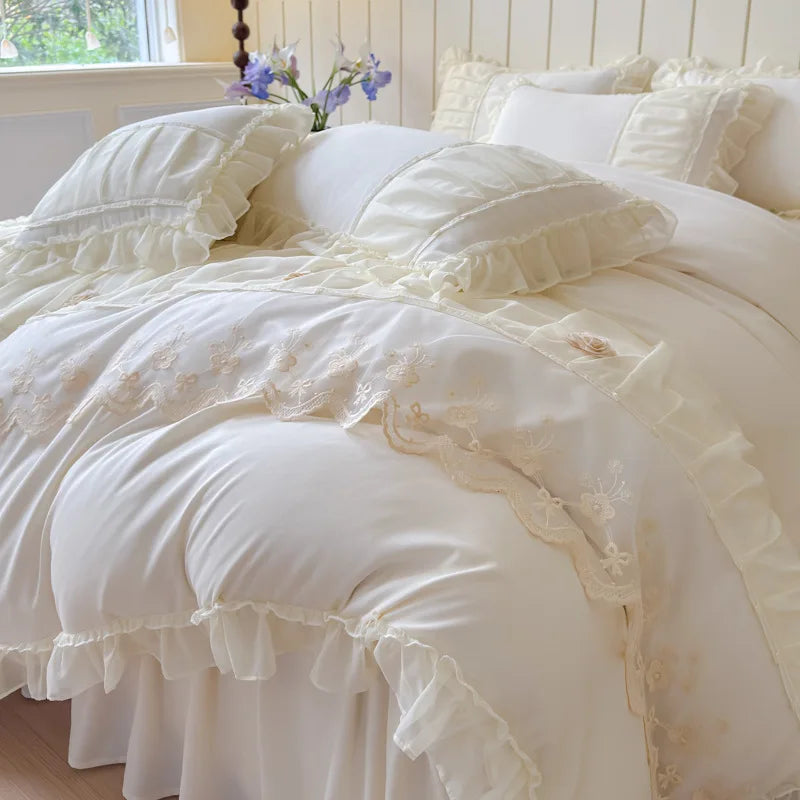 Silk Lace Bed Skirt