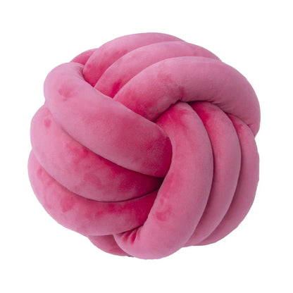 DecorBites™ Knot Ball Short Plush Throw Pillow for Home Décor and Comfort