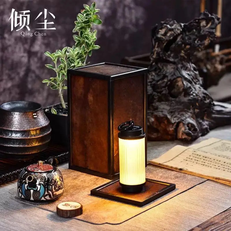 Amber Stone Candle Holder