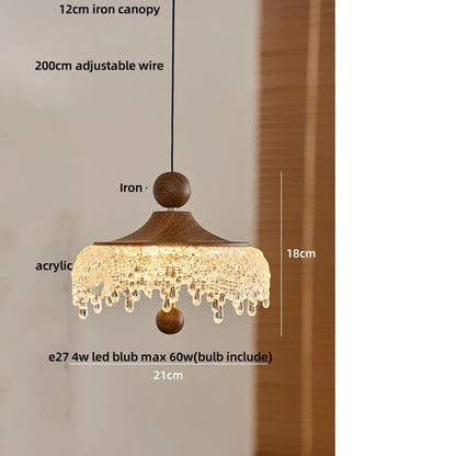 DecorBites™ Iceberg Acrylic Pendant Lights: Modern Nordic LED Hang Lamp for Home Decor