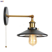 Gold Industrial Wall Lamp For Lofts And Bedrooms