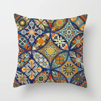 DecorBites™ Geometric Square Pillowcase Ethnic Retro Sofa Pillow Cover 45x45cm Home Decor
