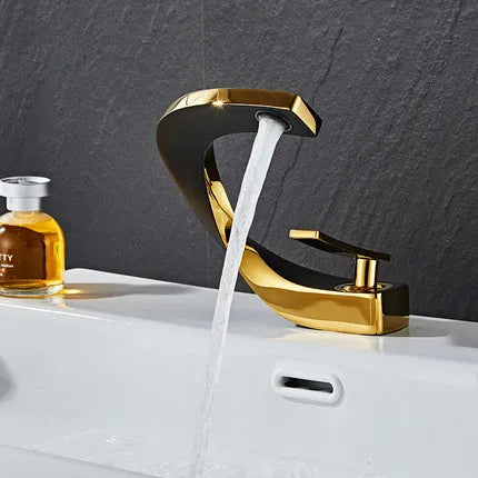 Gold Deck Bathroom Faucet