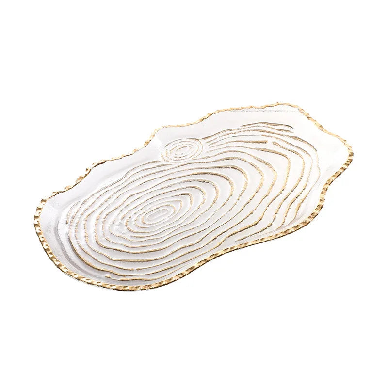 Gold Foil Glass Tray