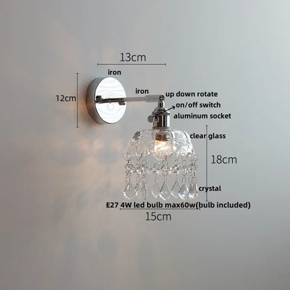 DecorBites™ Crystal LED Wall Light – Modern Nordic Living Room Bedside Lamp