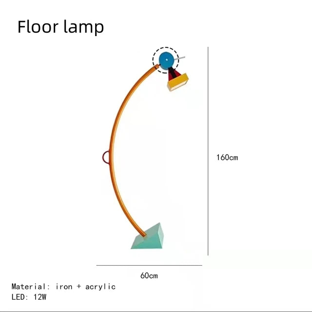 Cartoon LED Floor Lamp 160cm Colorful Kids Room