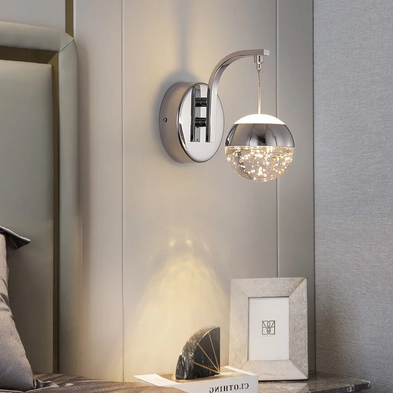 DecorBites™ Gold Crystal Bubble Wall Sconce Light for Home Bedroom Decor
