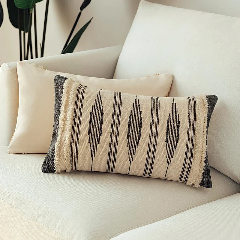 DecorBites™ Geometric Tufted Tufted Cushion Cover Set 45x45cm, Moroccan Style Handmade