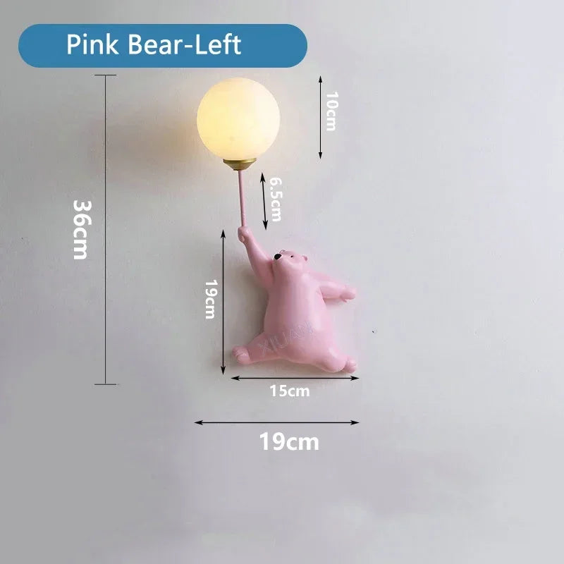 Bear Moon Wall Light