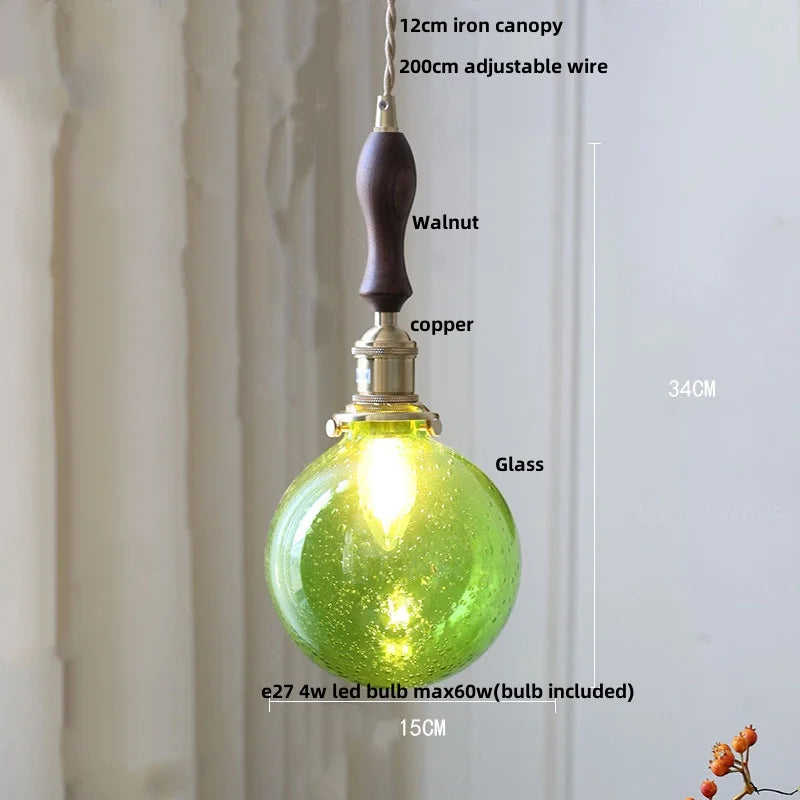 DecorBites™ Glass Globe LED Pendant Light - Adjustable Modern Nordic Hanging Fixture