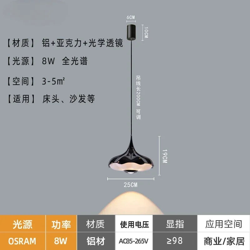 Modern Black LED Chandelier