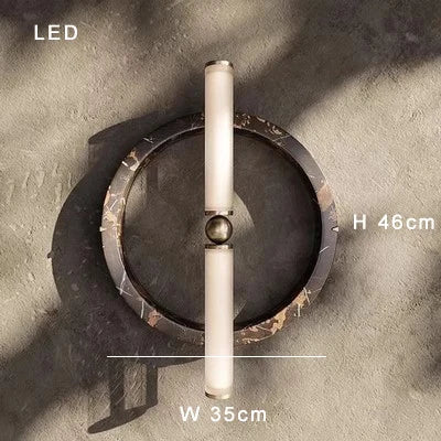 DecorBites™ Green Black Marble Wall Lamp for Home and Cafe Decoration
