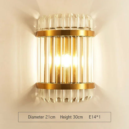 DecorBites™ Glass Rod Crystal Wall Sconce: Modern Luxury Bedroom Living Room Light