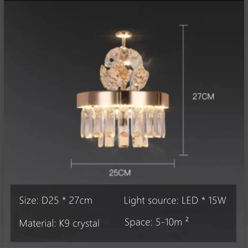 Crystal Ceiling Chandelier D100cm Master Suite