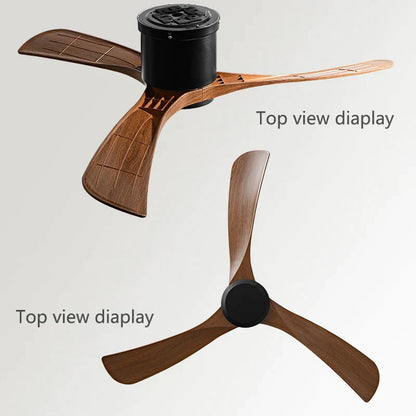 DecorBites™ Black DC Motor Ceiling Fan Remote Control 35W for Home Restaurant