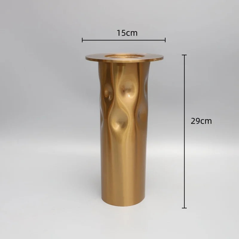 DecorBites™ Golden Metal Candlestick Holder Candelabrum for Room Decor
