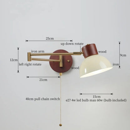 DecorBites™ Creamy Iron LED Wall Lamp Bedroom Living Room Bathroom Mirror Stair Light