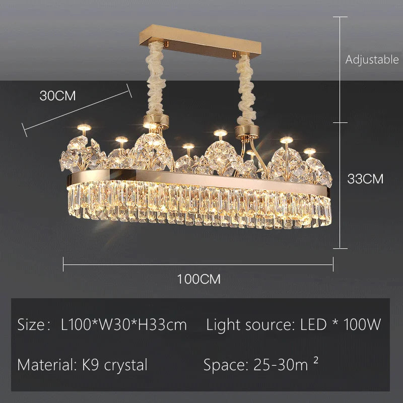Crystal Ceiling Chandelier D100cm Master Suite