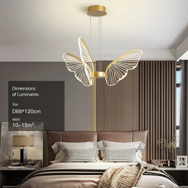 Modern Butterfly Chandelier Set