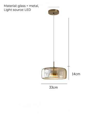 Nordic restaurant pendant light, modern luxury bar counter, coffee shop bedside single head glass artistic lighting fixture