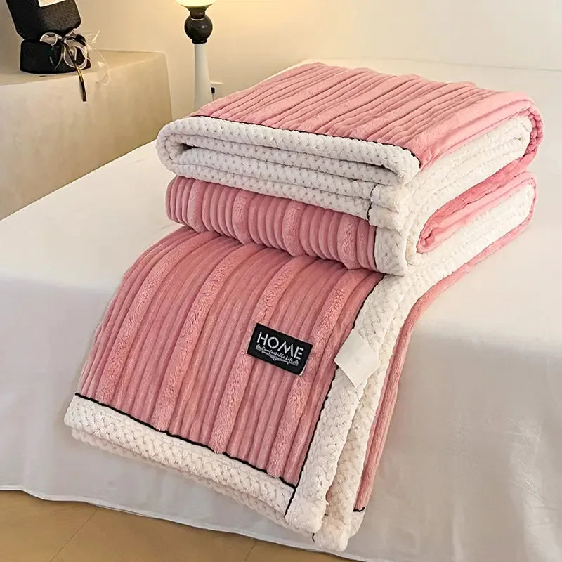DecorBites™ Cozy Faux Rabbit Plush Blanket for Autumn/Winter - Soft Milk Velvet Nap Blanket