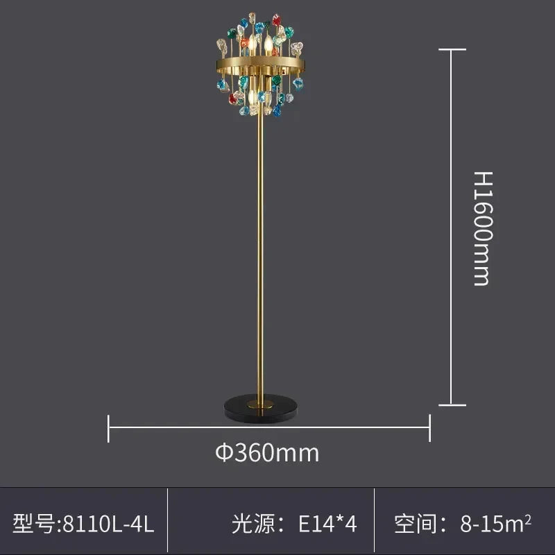 DecorBites™ Colorful Crystal Chandelier LED Dining Room Lighting