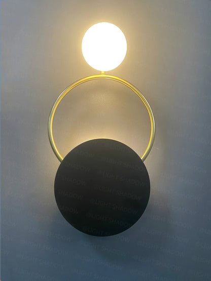 DecorBites™ Glass Ball G4 Round Ring Wall Lamp - Nordic Sconces for Modern Indoor Lighting