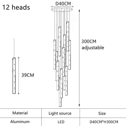 DecorBites™ Gold/Silver LED Chandelier for Home, Restaurant, and Beauty Club Lighting