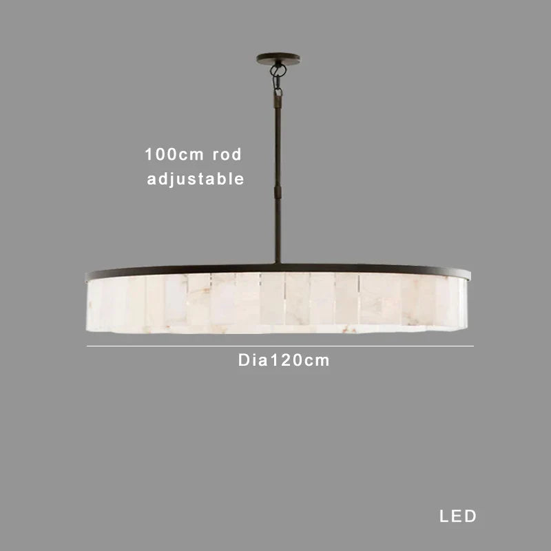 DecorBites™ Gold Marble Ceiling Pendant Light Round Elegant Luxury Hanging Lamp