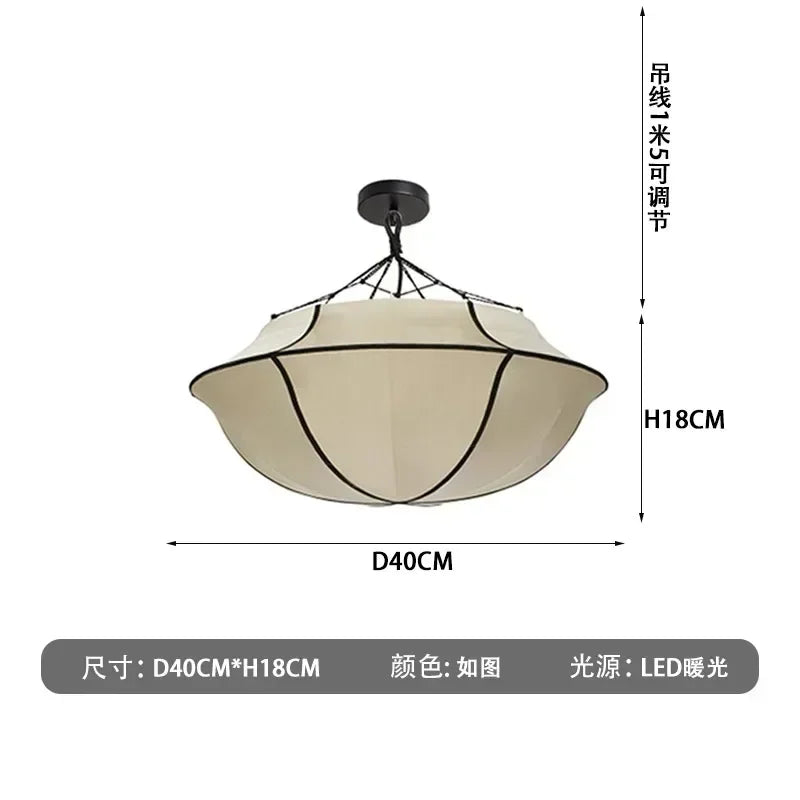 Chrome Umbrella Pendant Lamp