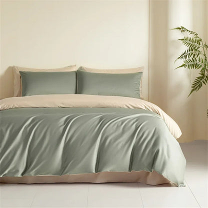 DecorBites™ Egyptian Cotton Bedding Set: Sheet, Pillowcase, Blanket Cover in Queen King Size