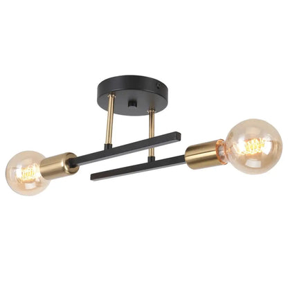 DecorBites™ Industrial Chandelier: Modern Wrought Iron LED Ceiling Lamp for Home Decor