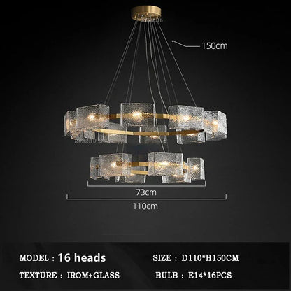 DecorBites™ Crystal Ceiling Chandelier: Modern Luxury Pendant Light for Living Room and Restaurant