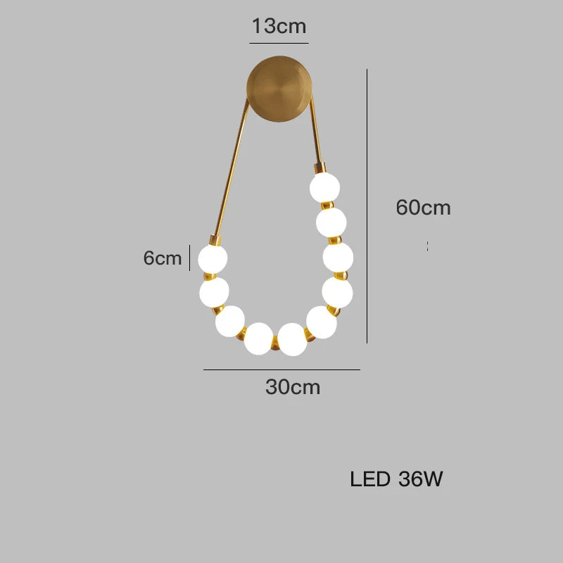 DecorBites™ LED Fancy Necklace Wall Lamp for Bedside & Living Room