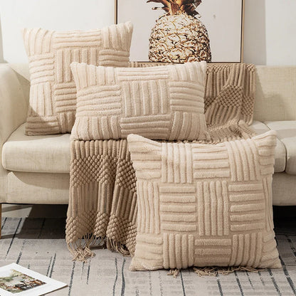 DecorBites™ Geometric Design Cushion Cover Set for Stylish Sofa Decor Home Living