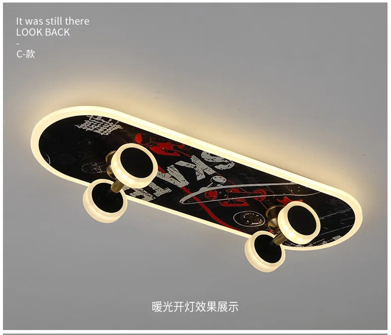 LED Skateboard Ceiling Light
