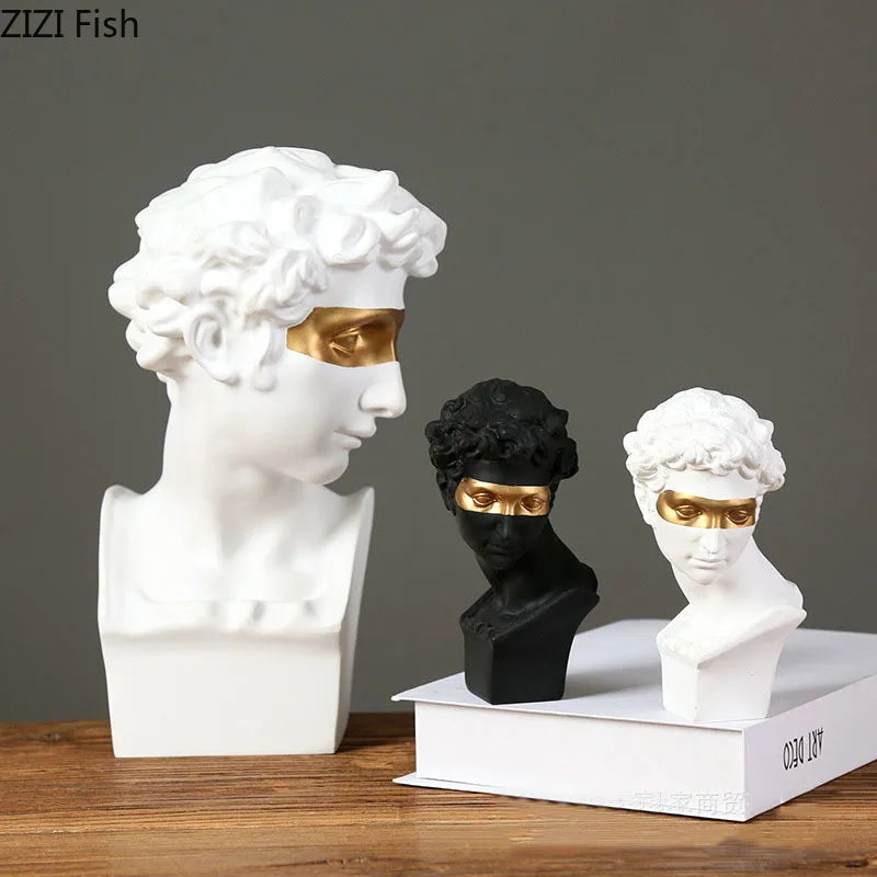 Gold Resin David Sculpture