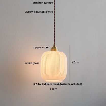 DecorBites™ Glass LED Pendant Lamp | Adjustable Nordic Hanging Light