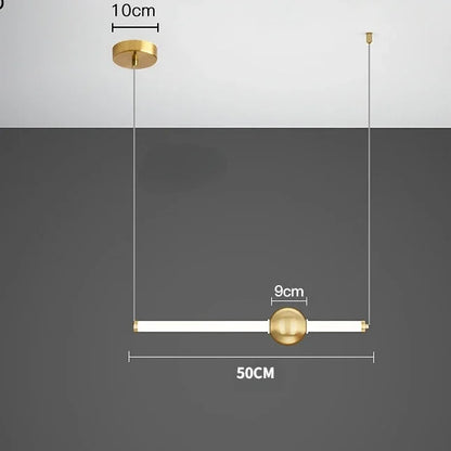 DecorBites™ Glass Rod Pendant Light - Modern Long Hanging Lamp for Living Room, Bedroom & Shop