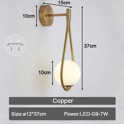 DecorBites™ LED Wall Sconce with G9 Bulb for Indoor Lighting in Black Gold