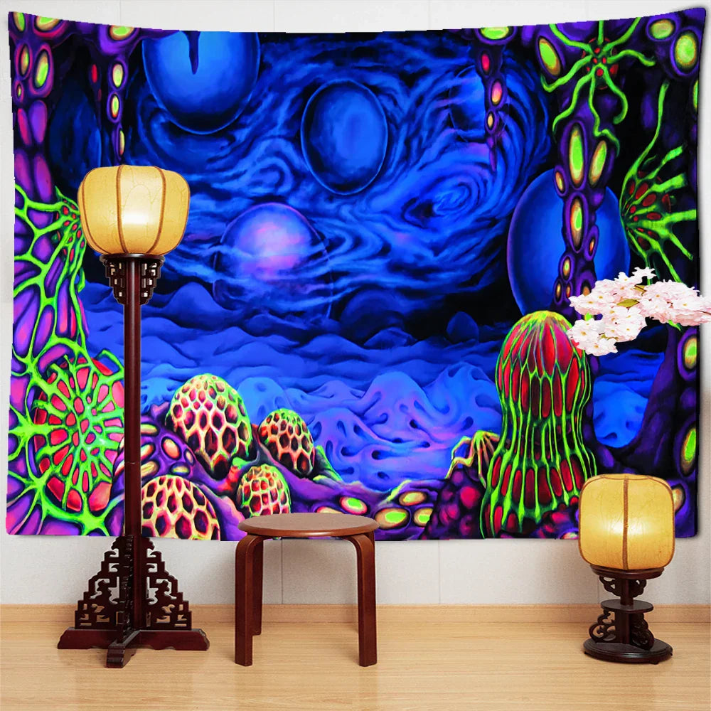 Polyester Psychedelic Tapestry