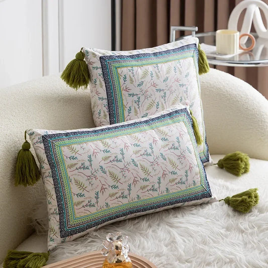 DecorBites™ Ethnic Style Tassel Throw Pillow Cover Set