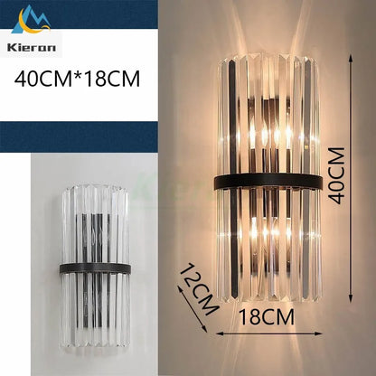 DecorBites™ Crystal LED Wall Lights: Modern 40CM Bedroom Living Room Lamp